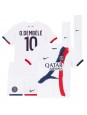 Paris Saint-Germain Ousmane Dembele #10 Venkovní dres pro děti 2024-25 Krátký Rukáv (+ trenýrky)